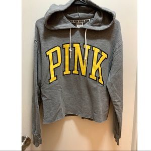 VS PINK crop hooded pullover
